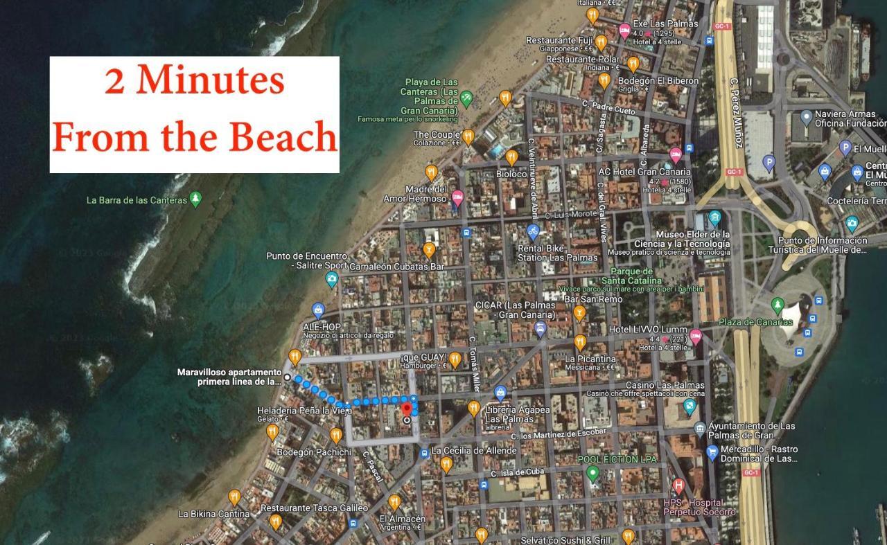2 Min Dalla Spiaggia Loft Terrazza Casa Gialla ラスパルマス・デ・グランカナリア エクステリア 写真